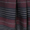 European 'midnight berry' novelty stripe linen woven .625 yds