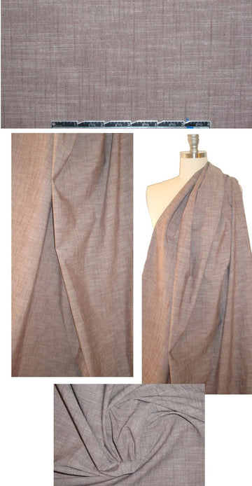 CA designer driftwood heather linen/ramie stretch woven