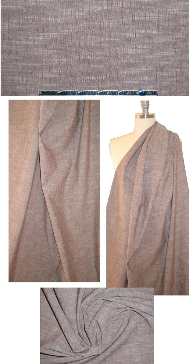 CA designer driftwood heather linen/ramie stretch woven 1.5 yd