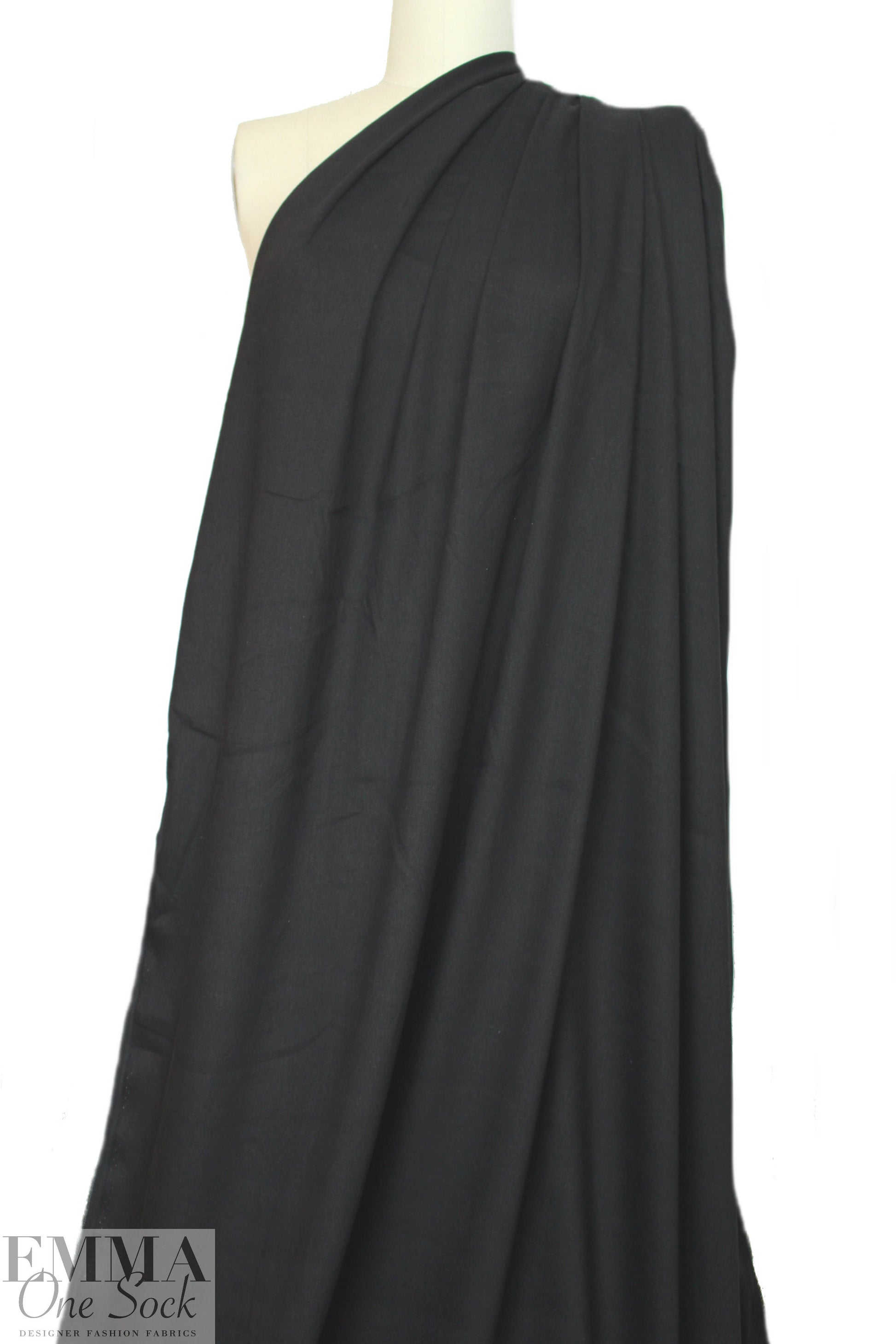 A1ice + 0livia linen/rayon stretch woven - black 2 yds