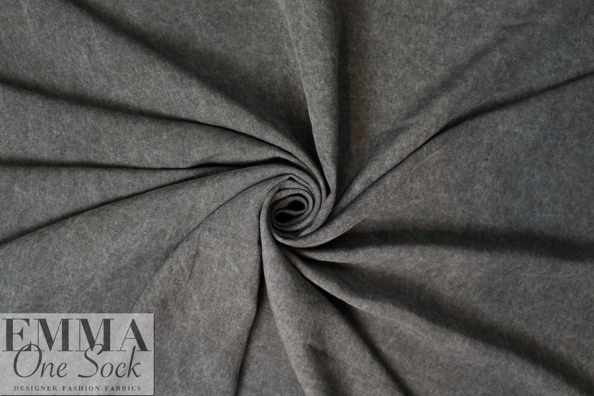 Italian 'hand-dyed' look rayon/linen blend woven - gray