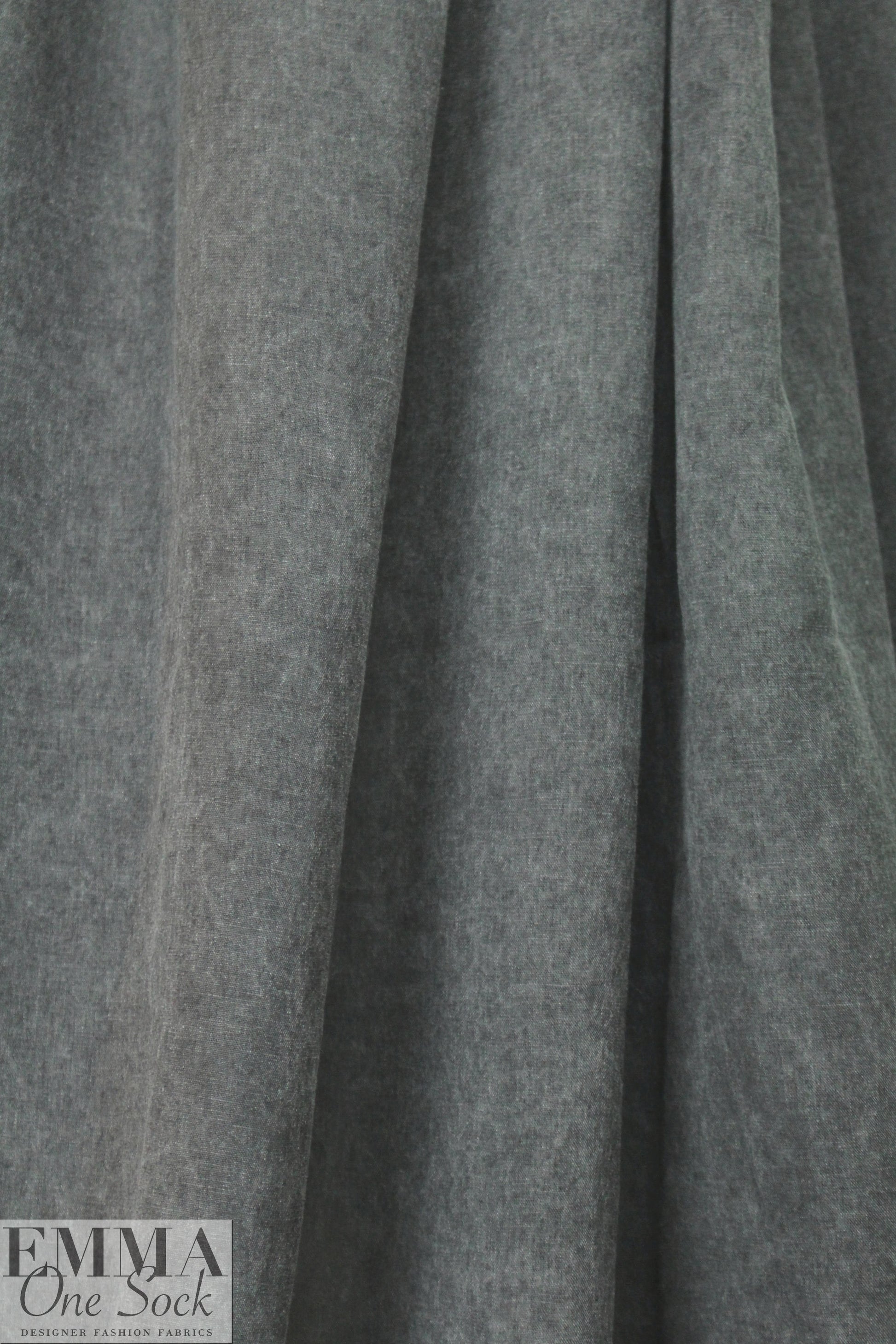 Italian 'hand-dyed' look rayon/linen blend woven - gray