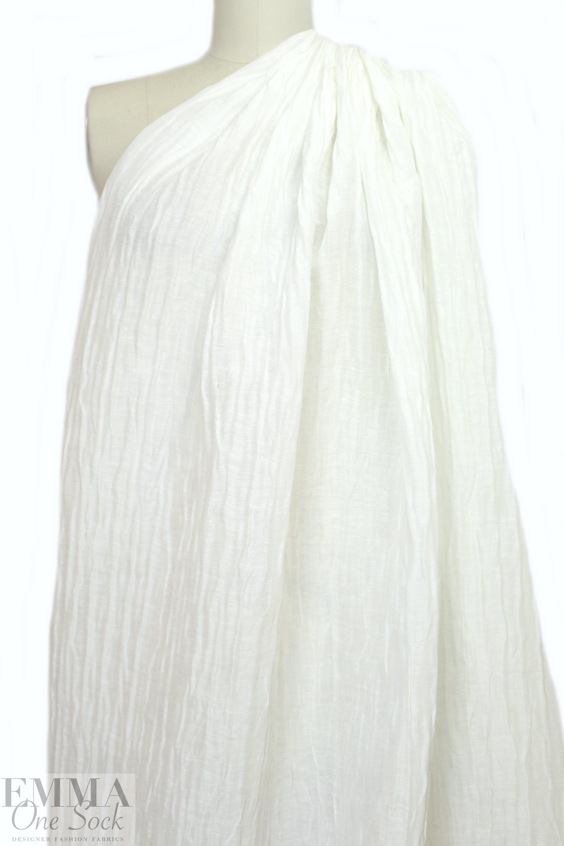 linen/silk textured matelasse' weave - natural white