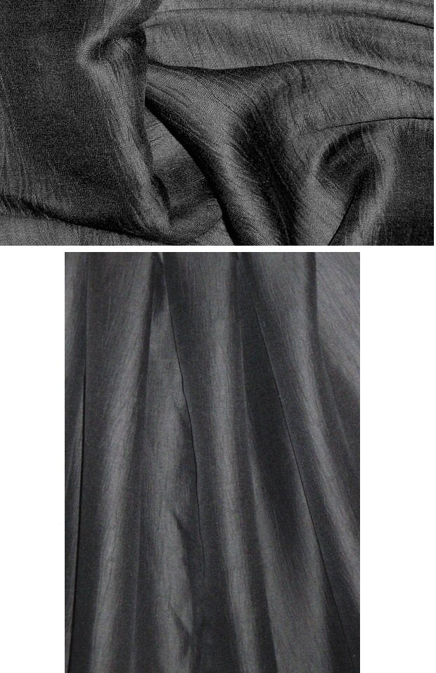 The0ry textured linen/silk woven - black