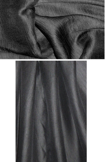 The0ry textured linen/silk woven - black