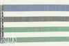 Italian blue/green/gray horizontal stripe linen woven