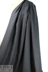 Italian charcoal/sky/white vertical stripe linen woven 1.66 yd