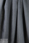 Italian charcoal/sky/white vertical stripe linen woven