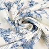 Italian 'wedgwood botanical' linen/viscose woven .75 yds