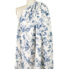 Italian 'wedgwood botanical' linen/viscose woven .75 yds