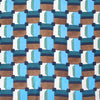 Italian 'open window' viscose/linen woven - sky/cocoa 2 yd