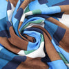 Italian 'open window' viscose/linen woven - sky/cocoa 2 yd