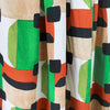 Italian 'open window' viscose/linen woven - persimmon/kelly 1.375 yd