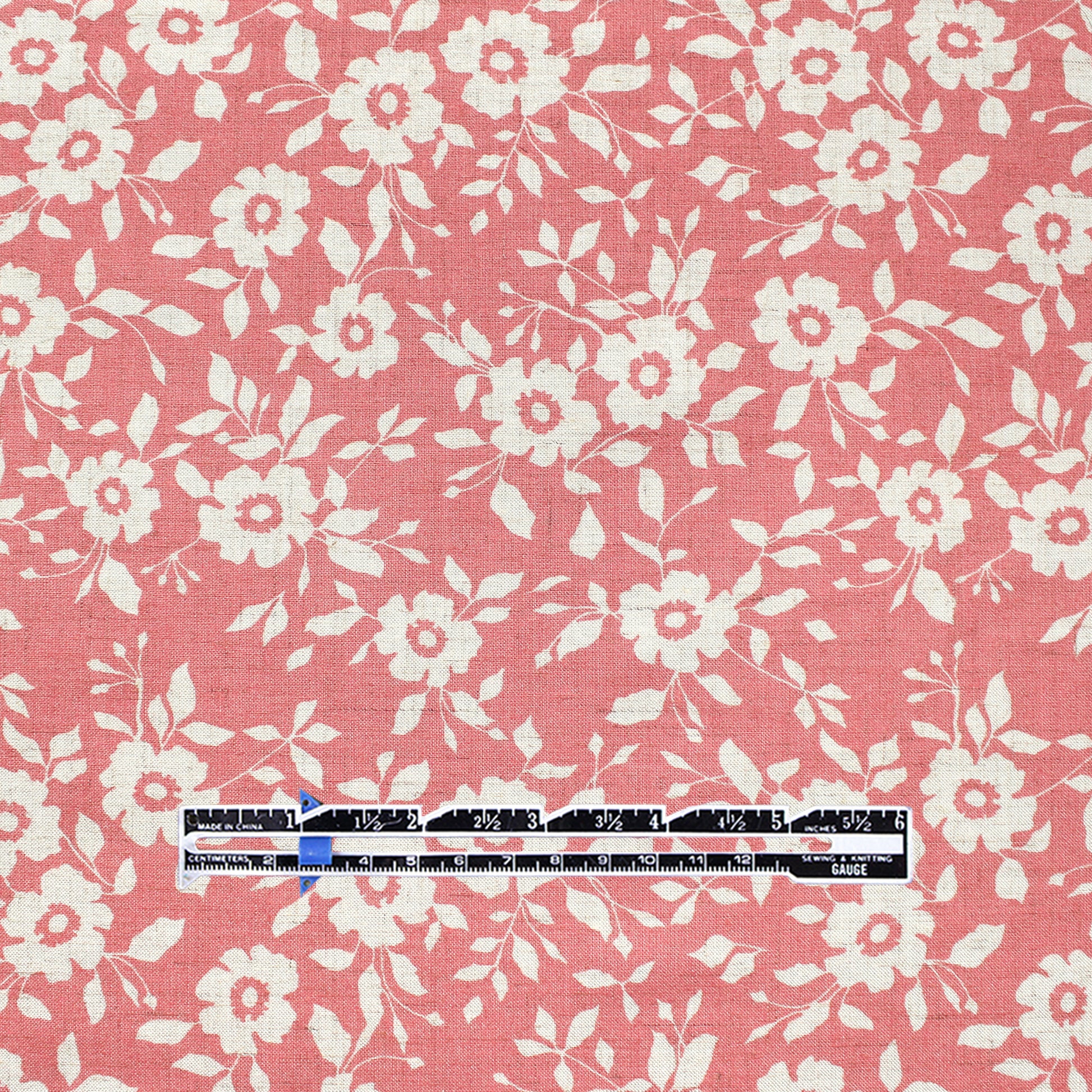 Liberty + Legiunn0 'strawberry floral' linen blend woven