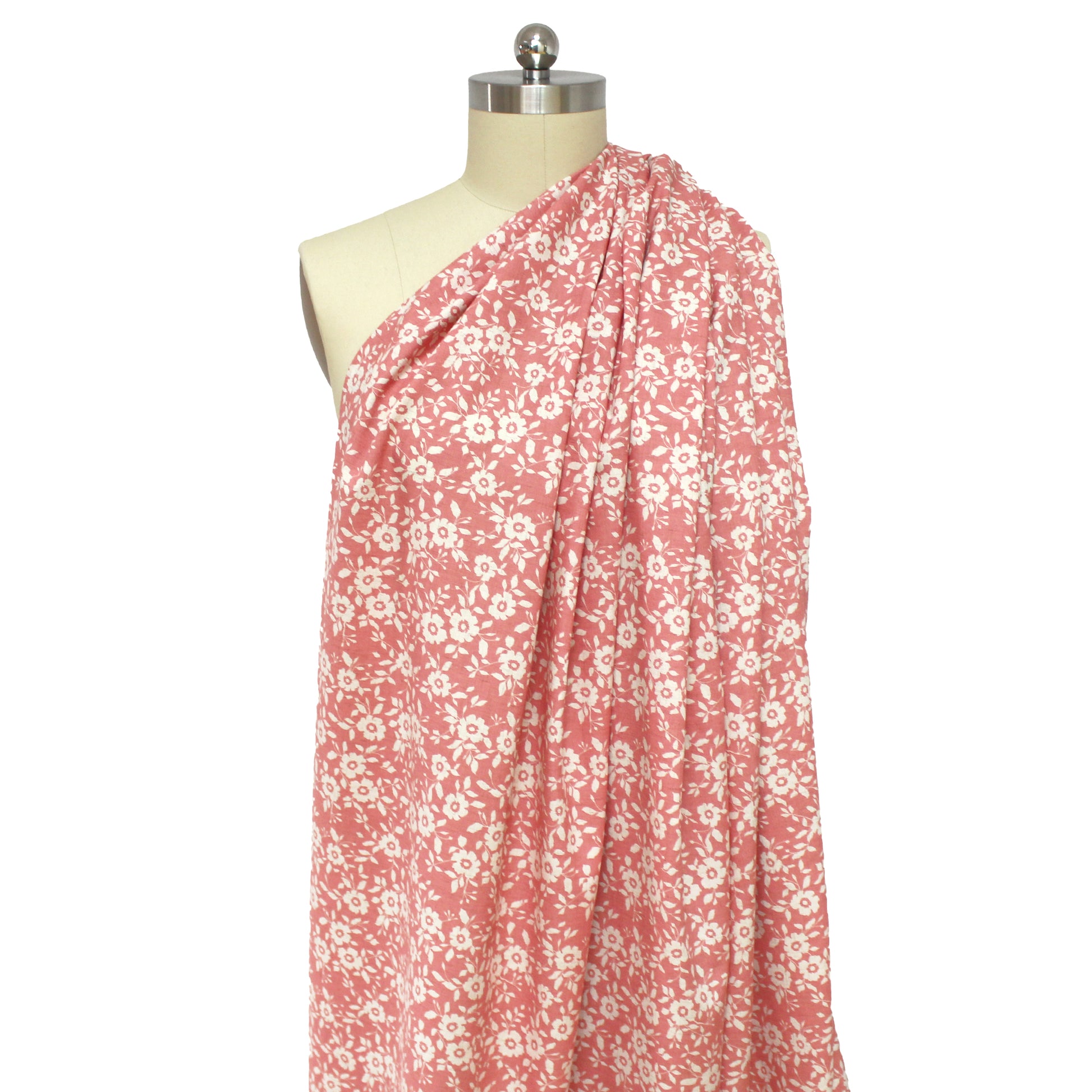 Liberty + Legiunn0 'strawberry floral' linen blend woven