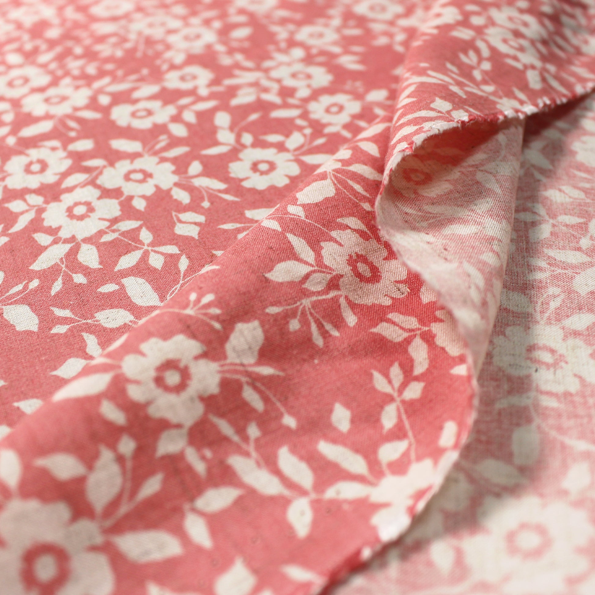 Liberty + Legiunn0 'strawberry floral' linen blend woven