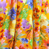 European linen 'cottage floral' printed dressweight woven - saffron 2 yd