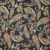European linen 'tangerine paisley' printed dressweight woven .625 yds