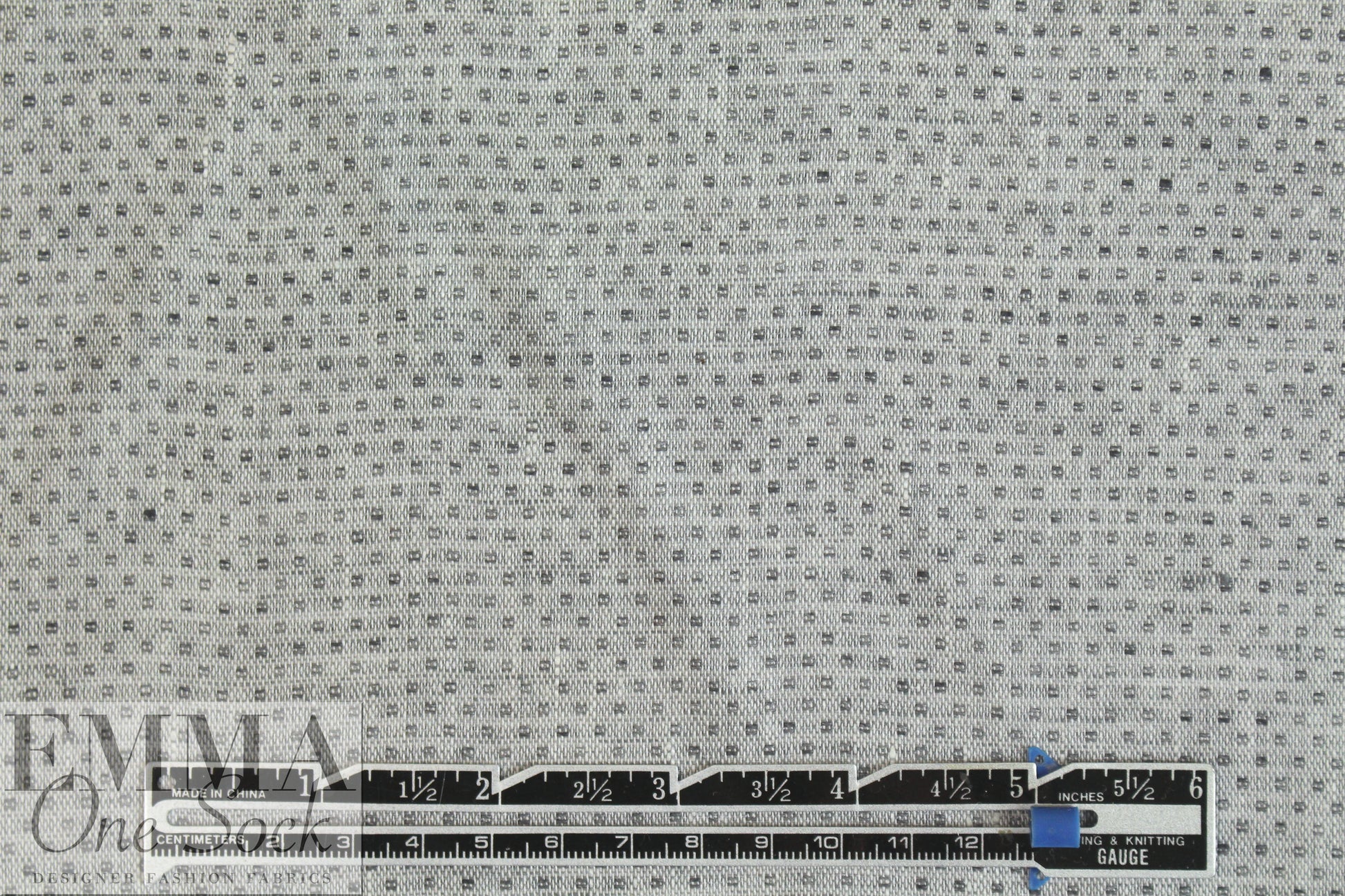 Italian linen/viscose jacquard woven - gray checkers