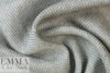 Italian linen/viscose jacquard woven - gray checkers 1 yard