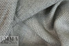 Italian linen/viscose jacquard woven - gray checkers 1 yard