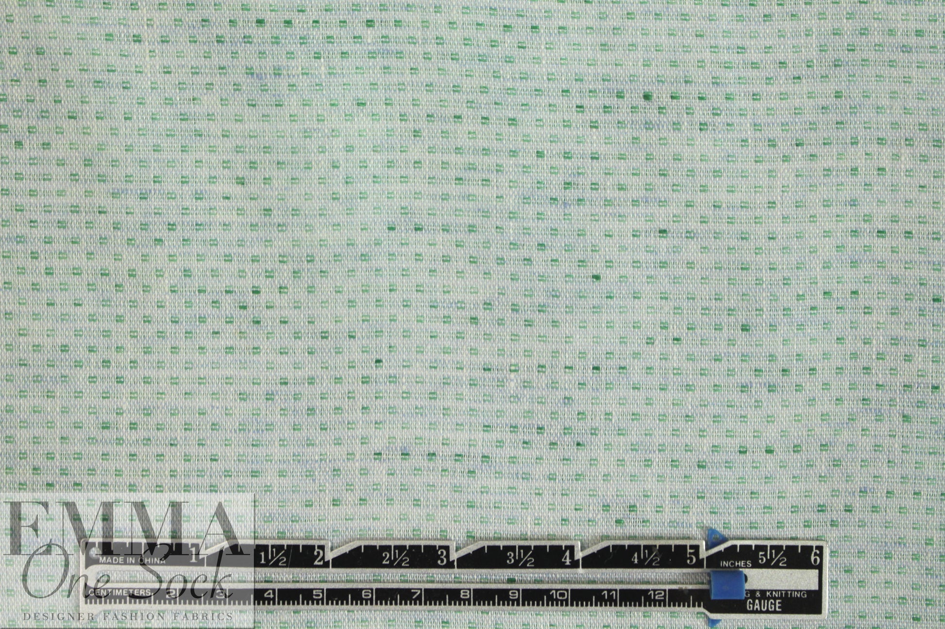 Italian linen/viscose jacquard woven - wintergreen checkers