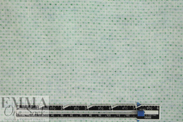 Italian linen/viscose jacquard woven - wintergreen checkers .75 yds