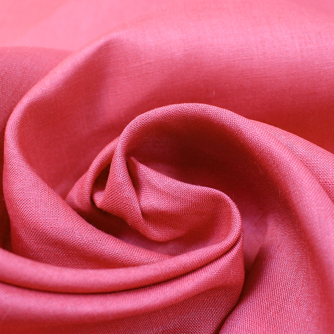 European all linen mid-weight woven - coral pink .625 yds