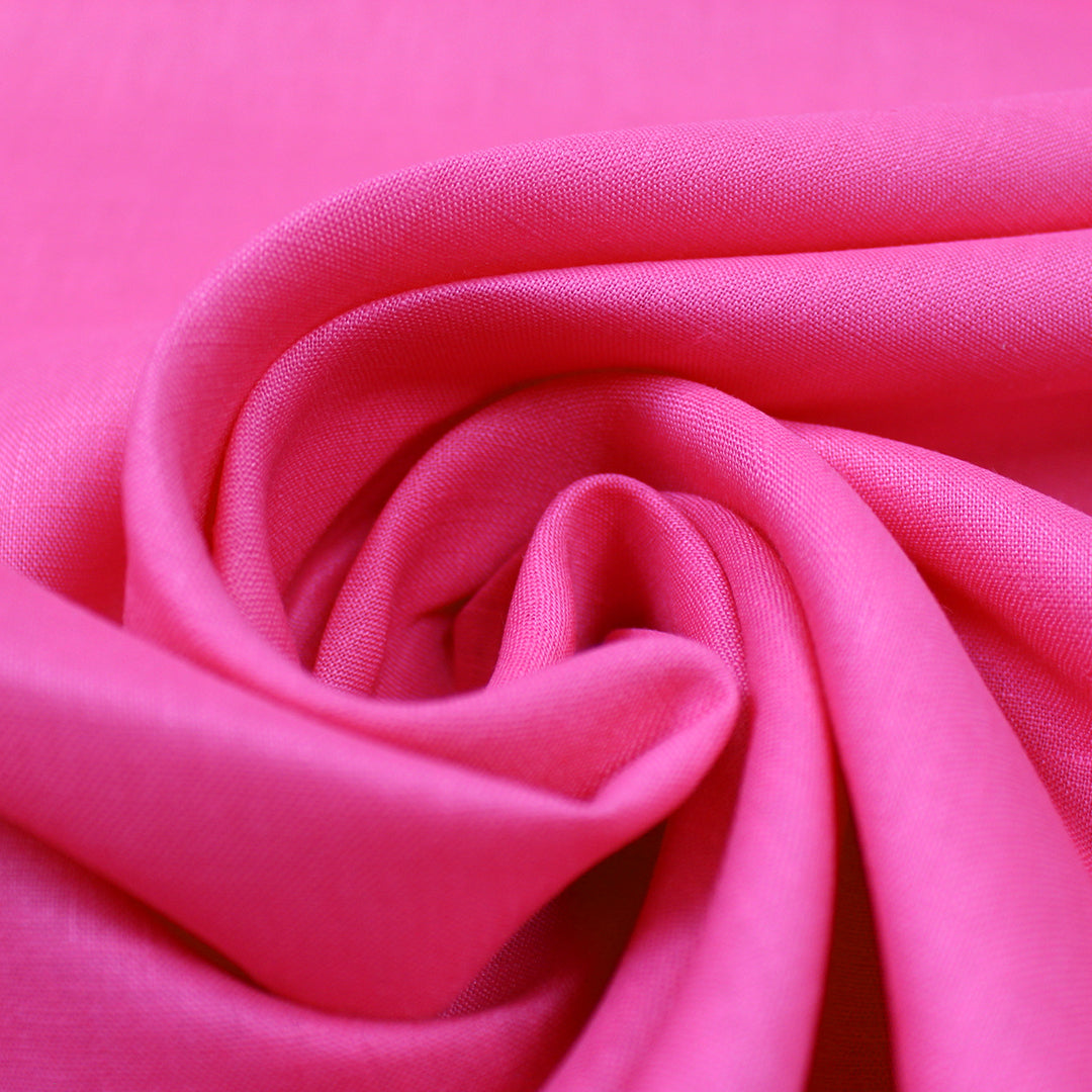 European all linen mid-weight woven - hot pink 2.5 yd
