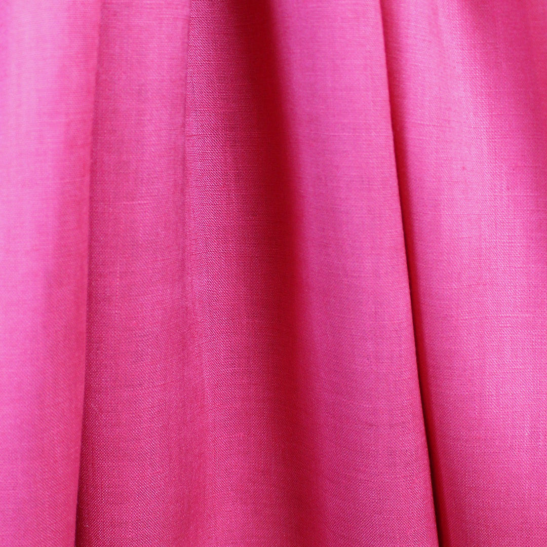 European all linen mid-weight woven - hot pink 1.75 yd