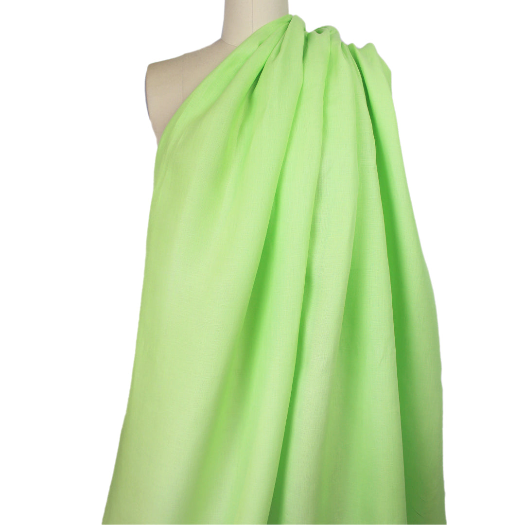 European all linen mid-weight woven - lime 2.5 yd