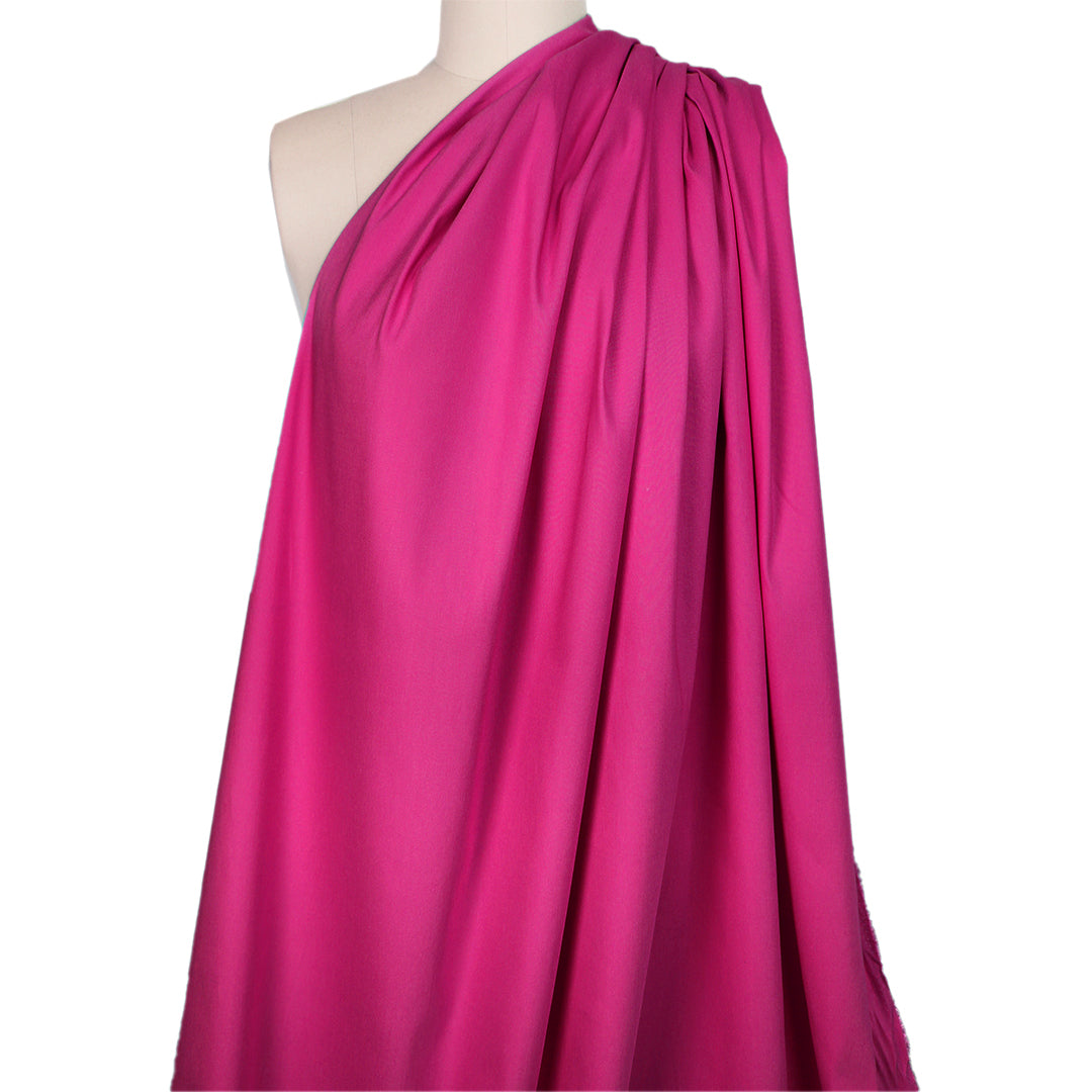 European linen/rayon stretch woven - raspberry .875 yds