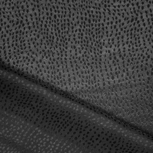 satin 'pebble' jacquard lining - black