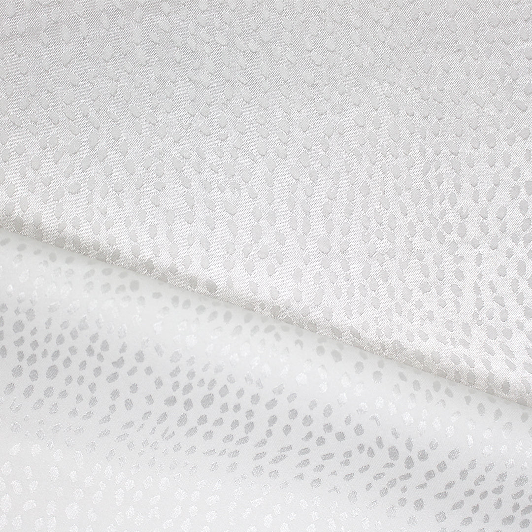 satin 'pebble' jacquard lining - ivory