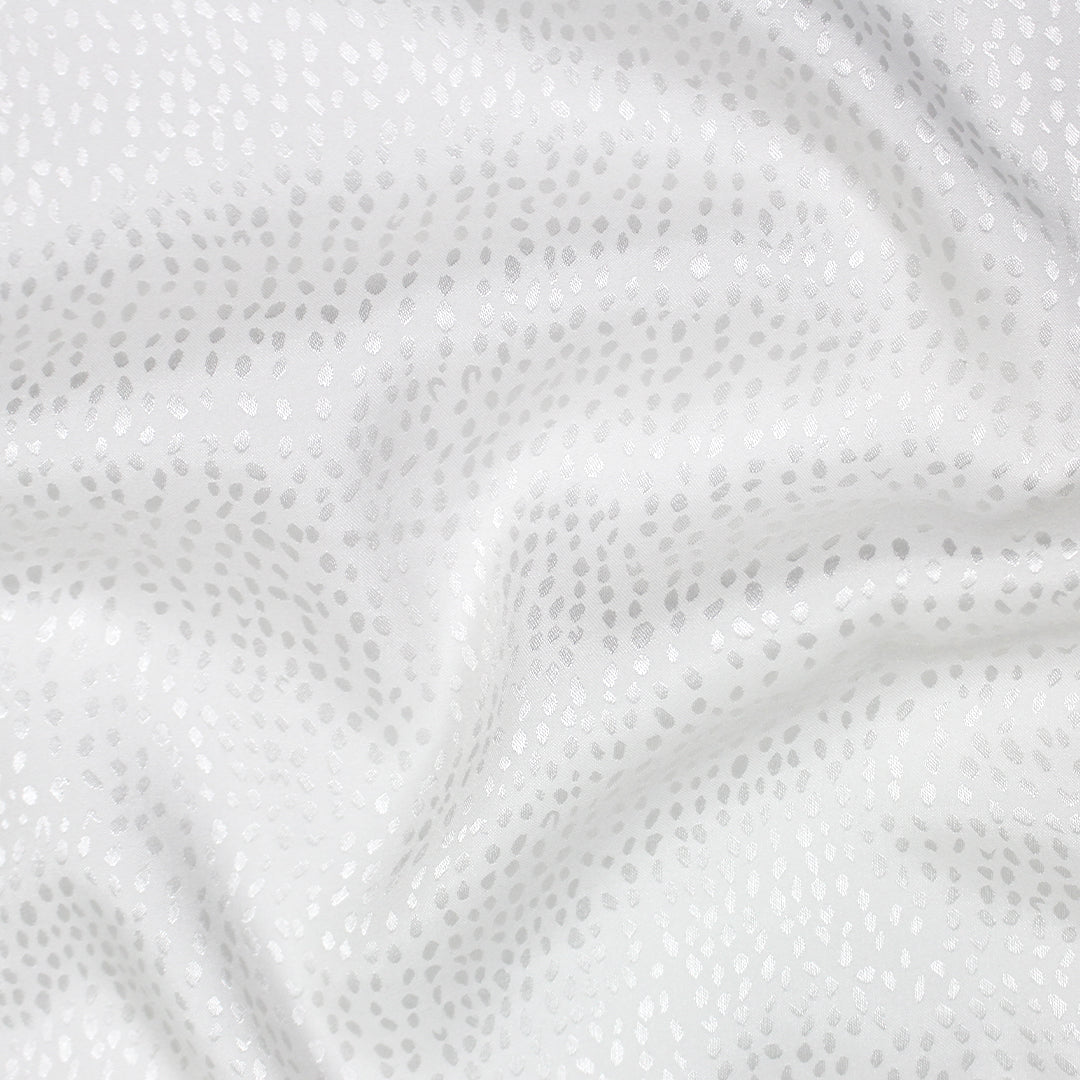 satin 'pebble' jacquard lining - ivory