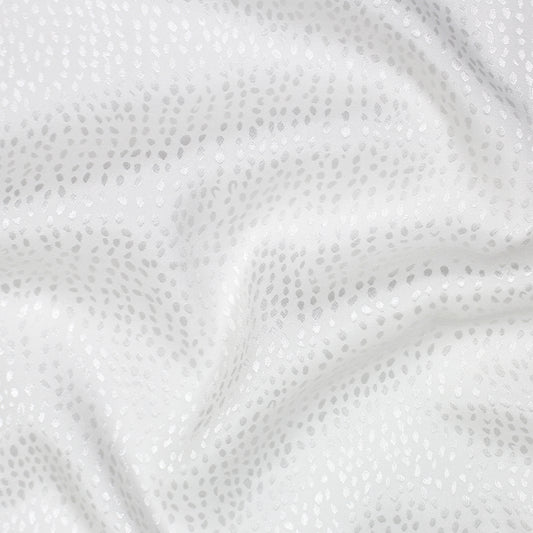 satin 'pebble' jacquard lining - ivory