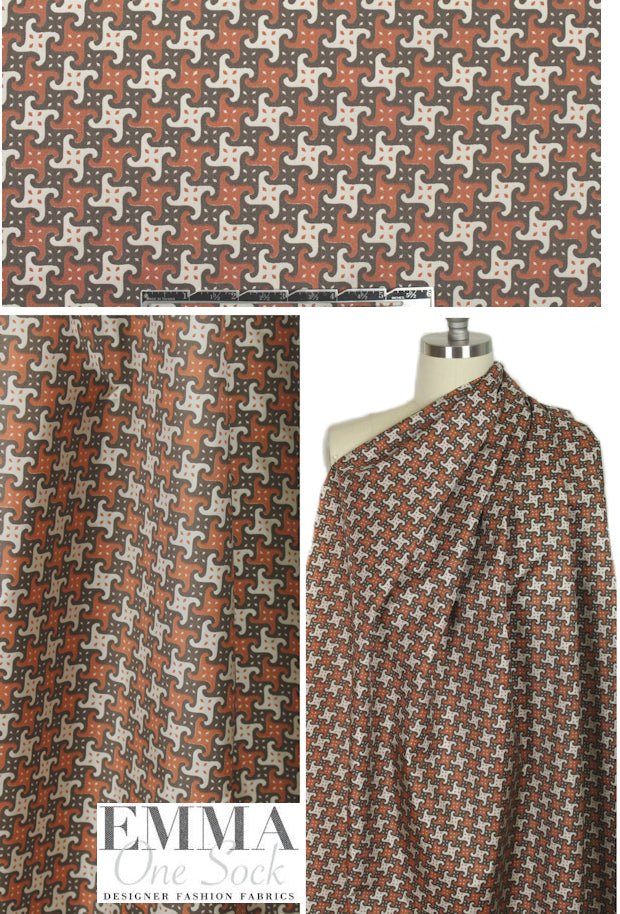 NY designer tessilation graphic lining