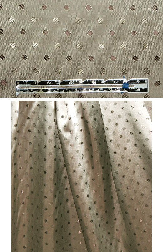 'Concerto' visc/acet lining - taupe dot .875 yds