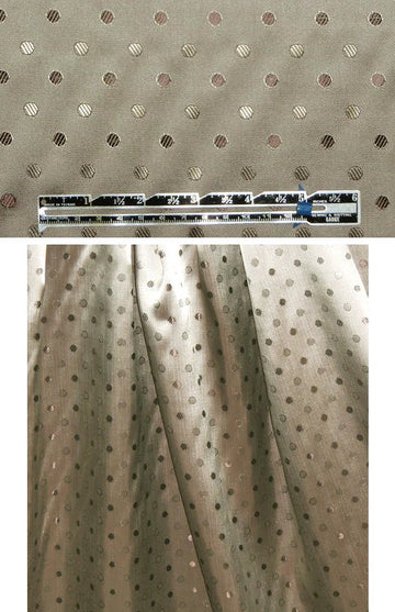 'Concerto' visc/acet lining - taupe dot .875 yds