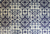 European linen/rayon stretch woven indigo/ivory 1.625 yd