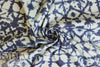 European linen/rayon stretch woven indigo/ivory