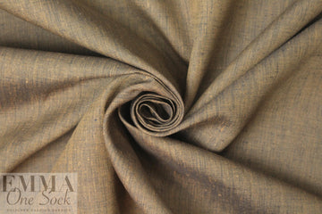 fine quality cross dye linen - ginger/navy 1.66 yds