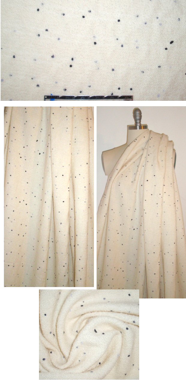 Linton cream with flecks tweedy boucle' suiting 1 yard