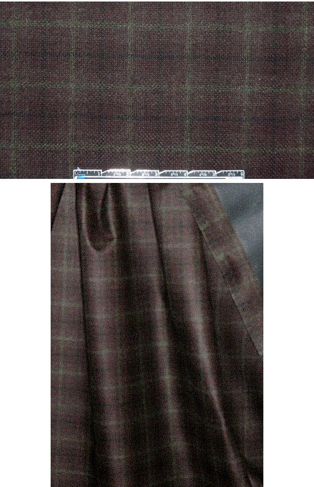 Loro Piana waterproof wool/cash/silk - aub. plaid