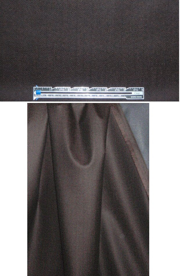 Loro Piana waterproof wool/cash/silk - dk.choc./black