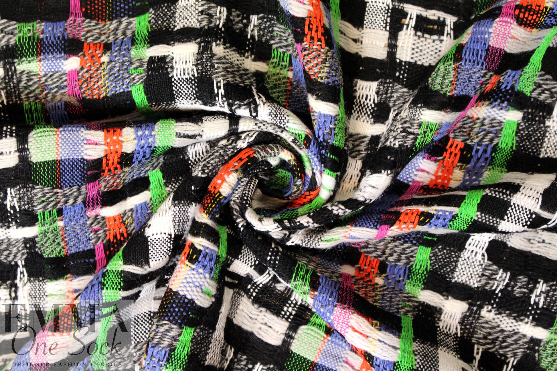 Mi11y/Ma1hia Kent cotton/wool fancy weave plaid