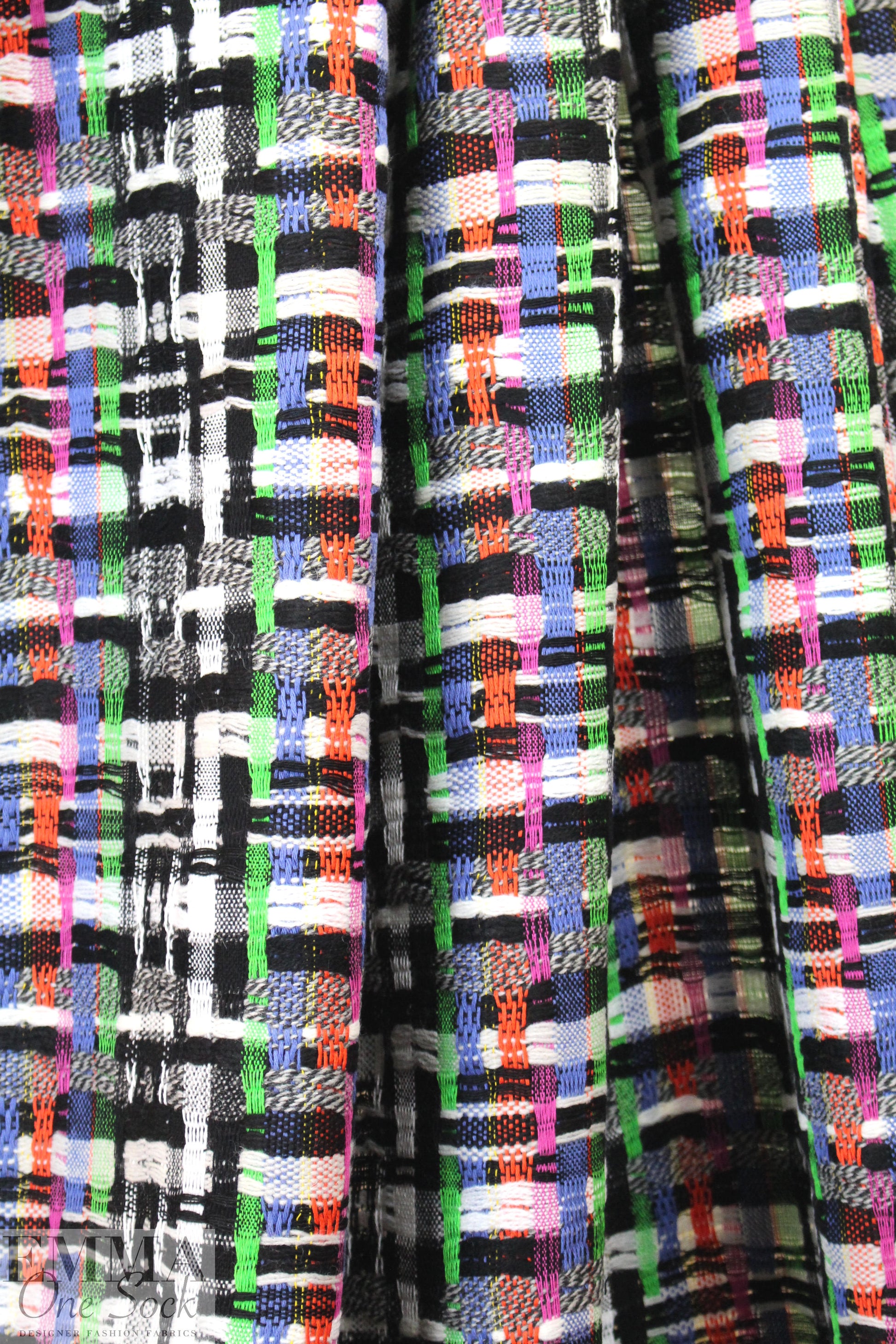 Mi11y/Ma1hia Kent cotton/wool fancy weave plaid .66 yds