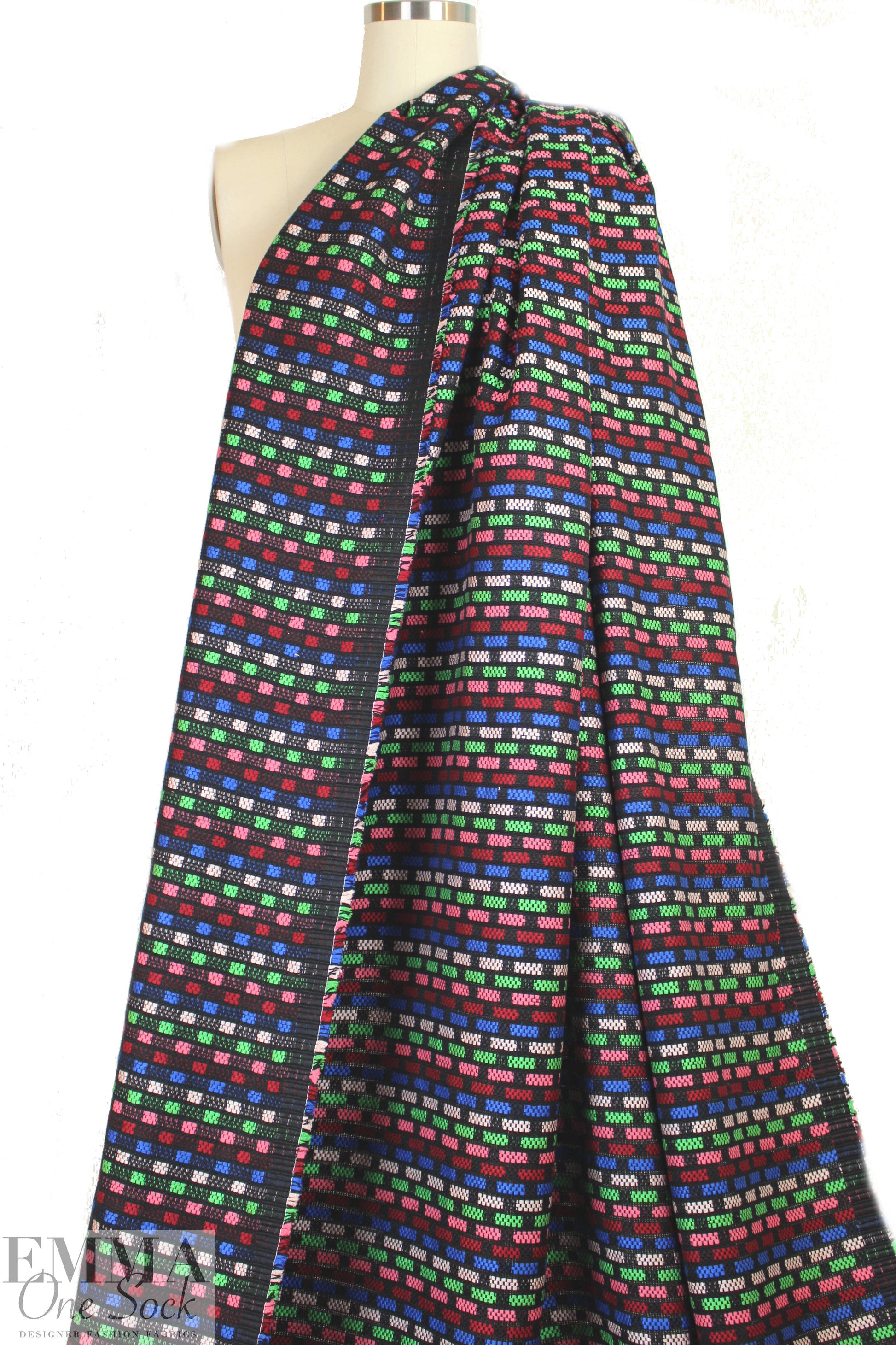 Mi11y/Ma1hia Kent tweedy dashes cotton blend woven