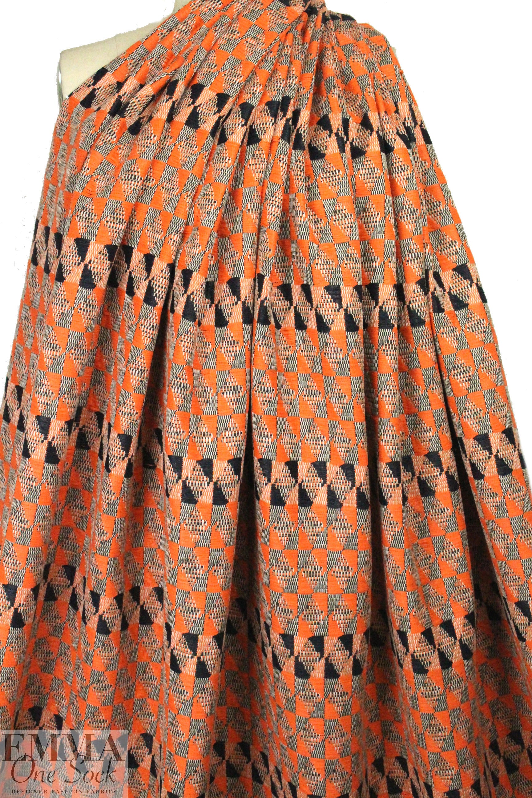 Mi11y/Ma1hia Kent melon/black graphique woven