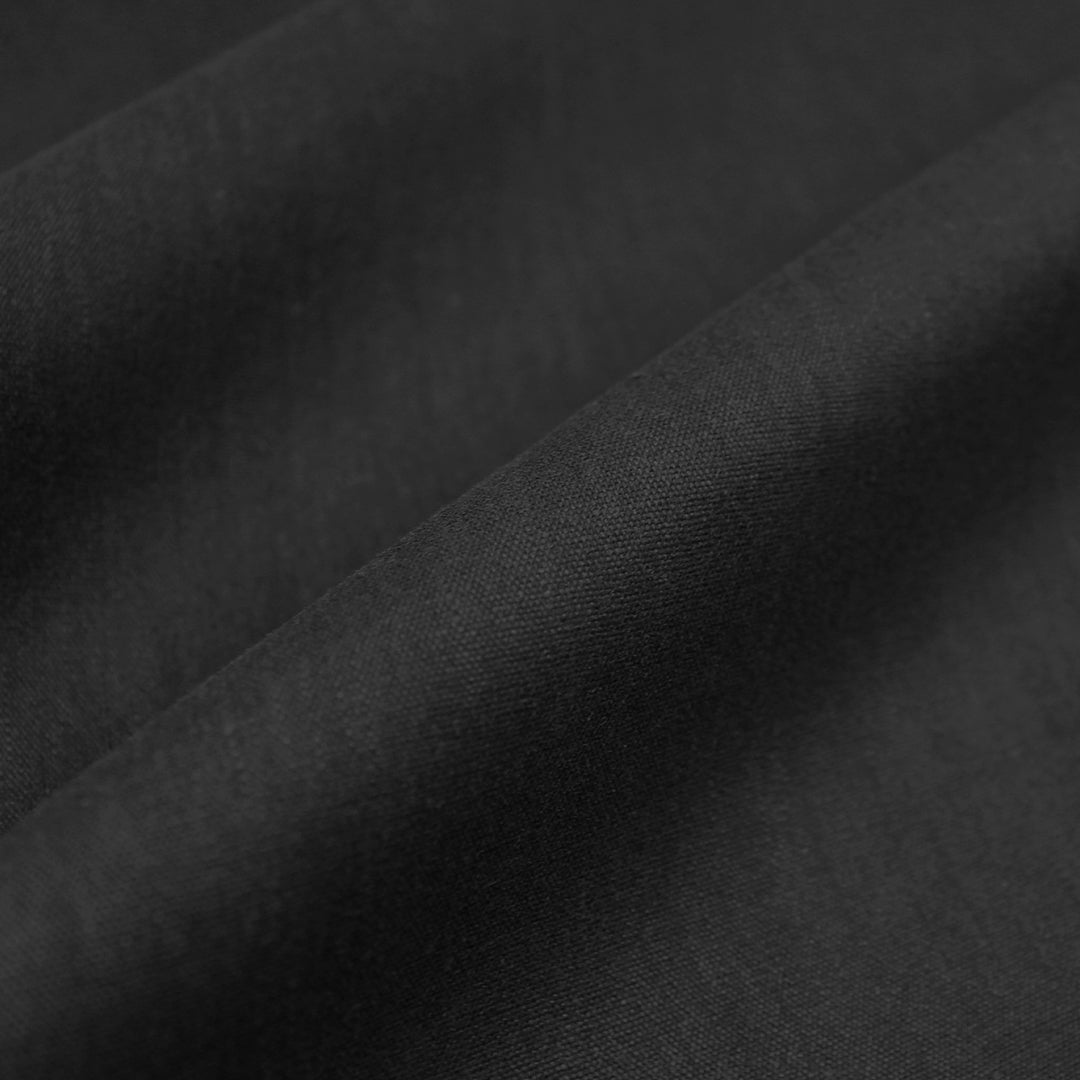 European linen/rayon stretch woven - black .5 yds